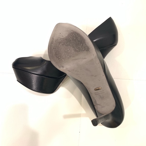 SERGIO ROSSI Leather Open Toe Pumps Sz 40 - Picture 7 of 8
